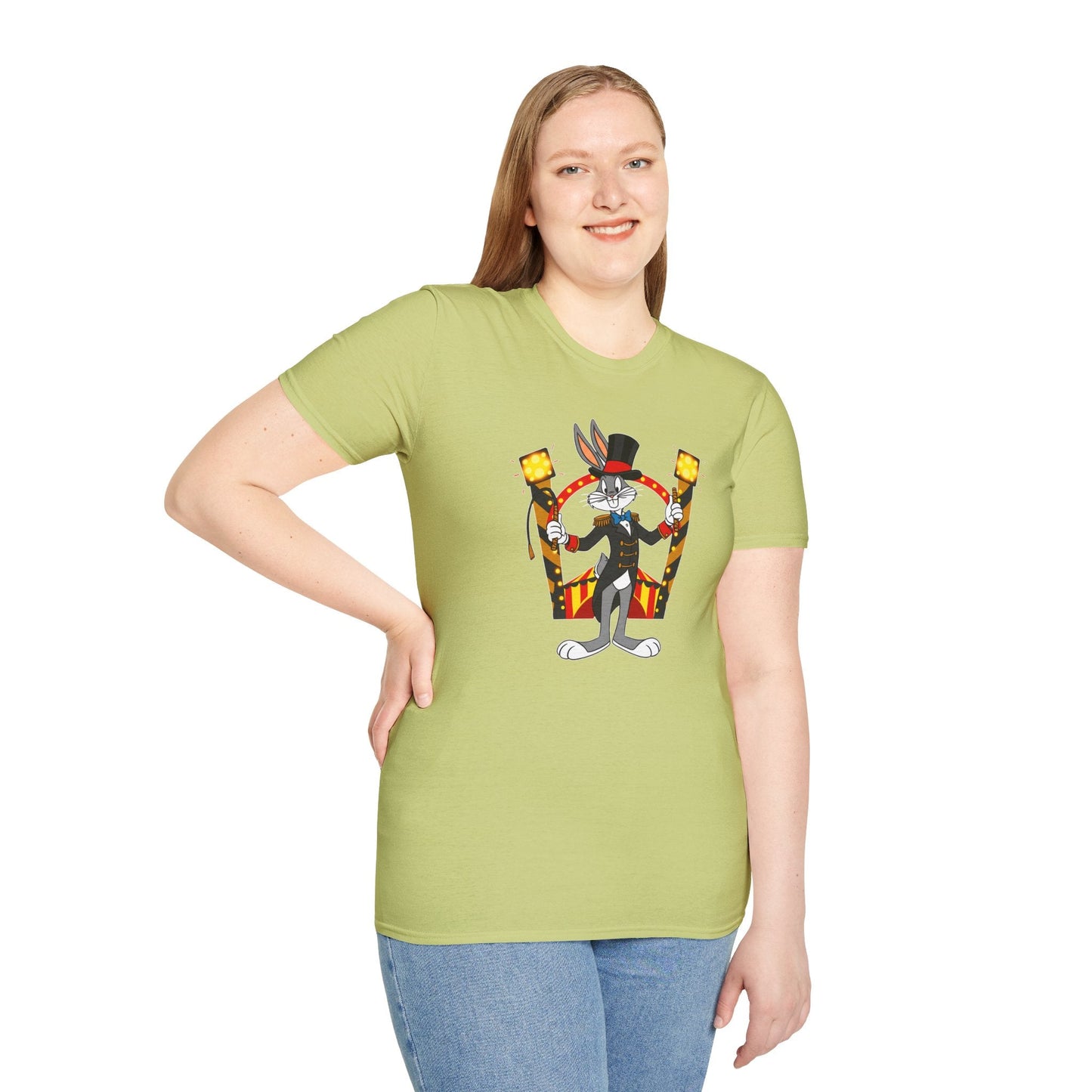 Bugs Bunny T Shirt Unisex Cartoon Tee Gildan Softstyle 64000 Tee Comfort Cotton Fabric
