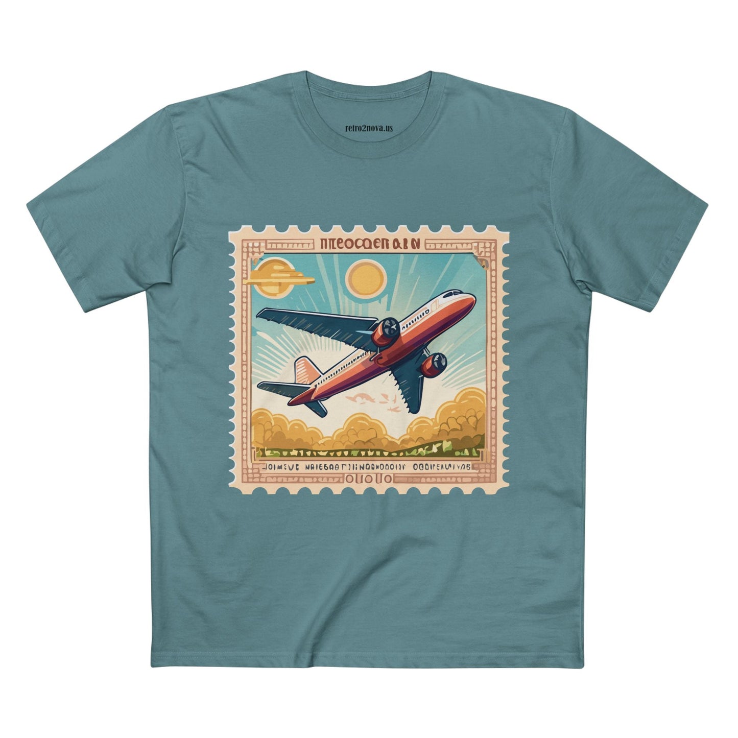 Stamp Shirt Postage Stamp Tee PS5 Unisex Premium Cotton Art Tee By Retro2Nova Pro