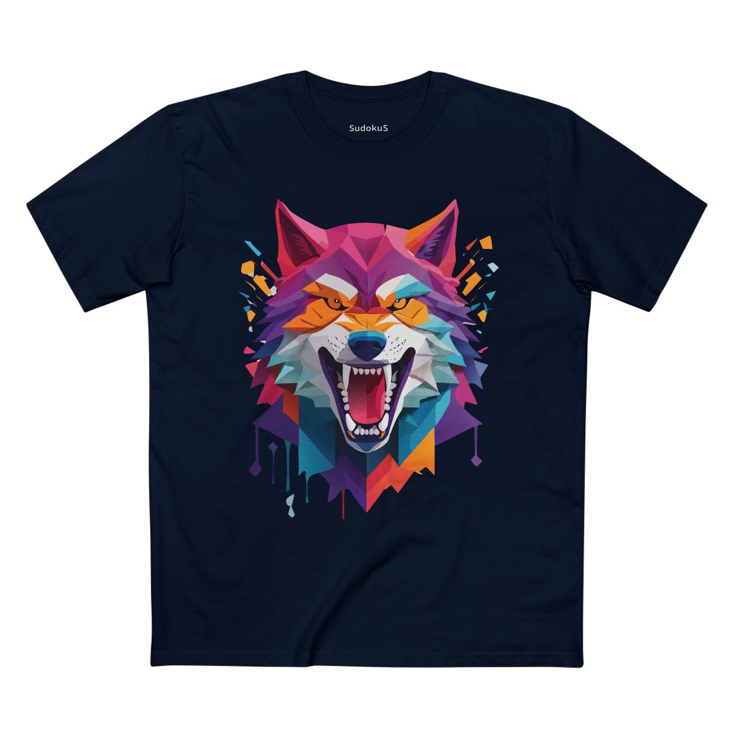 Wolf Graphic Unisex 100 Cotton Staple Tee with Animal Design Artwork 17