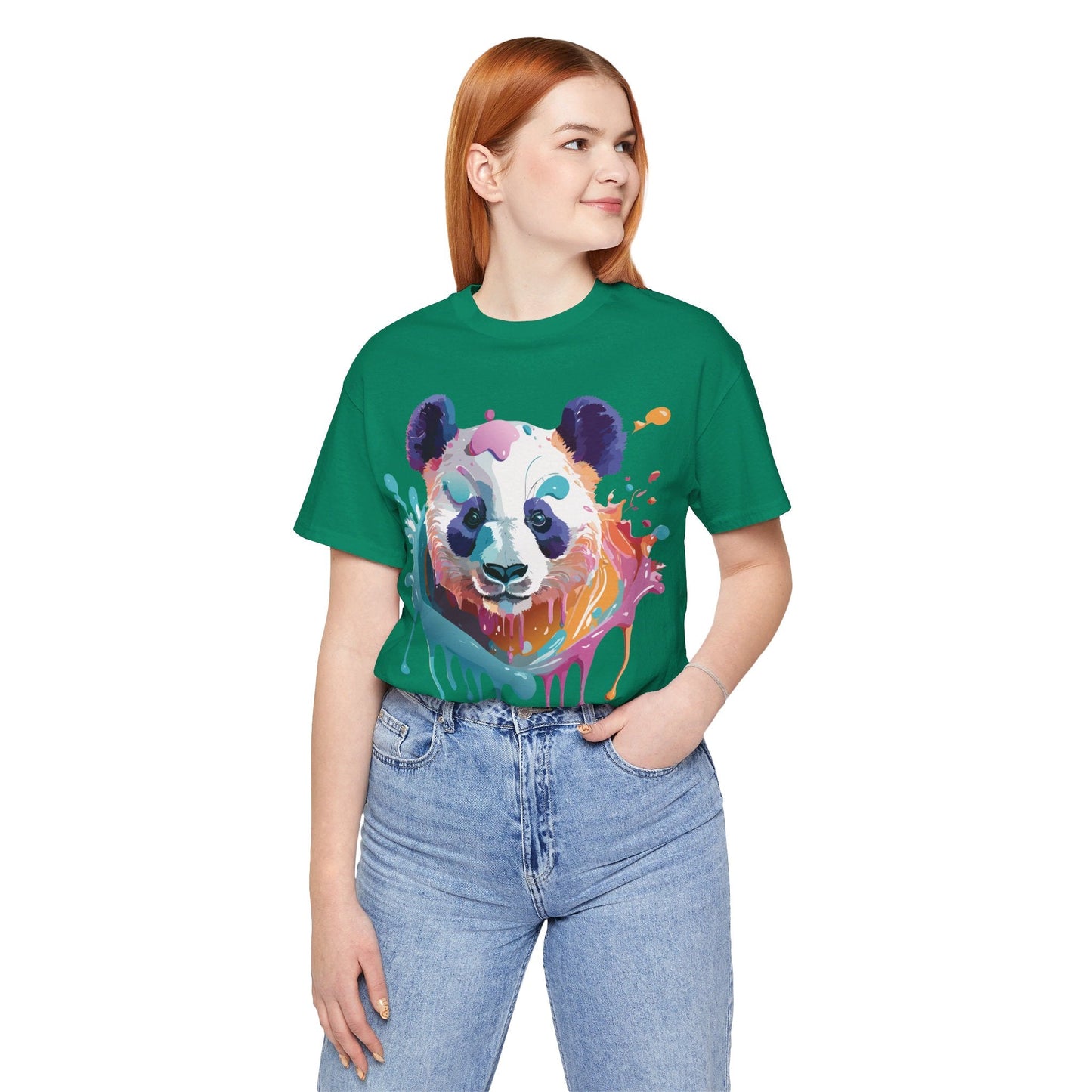 Panda Graphic Unisex 100 Cotton Vintage Art with Animal T-Shirt 12