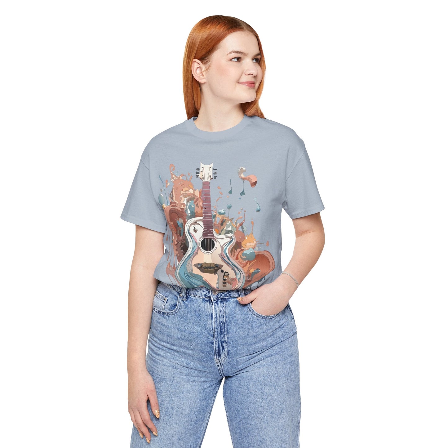 Music Graphic Unisex 100 Cotton Vintage Art with Musical Elements Tee 56