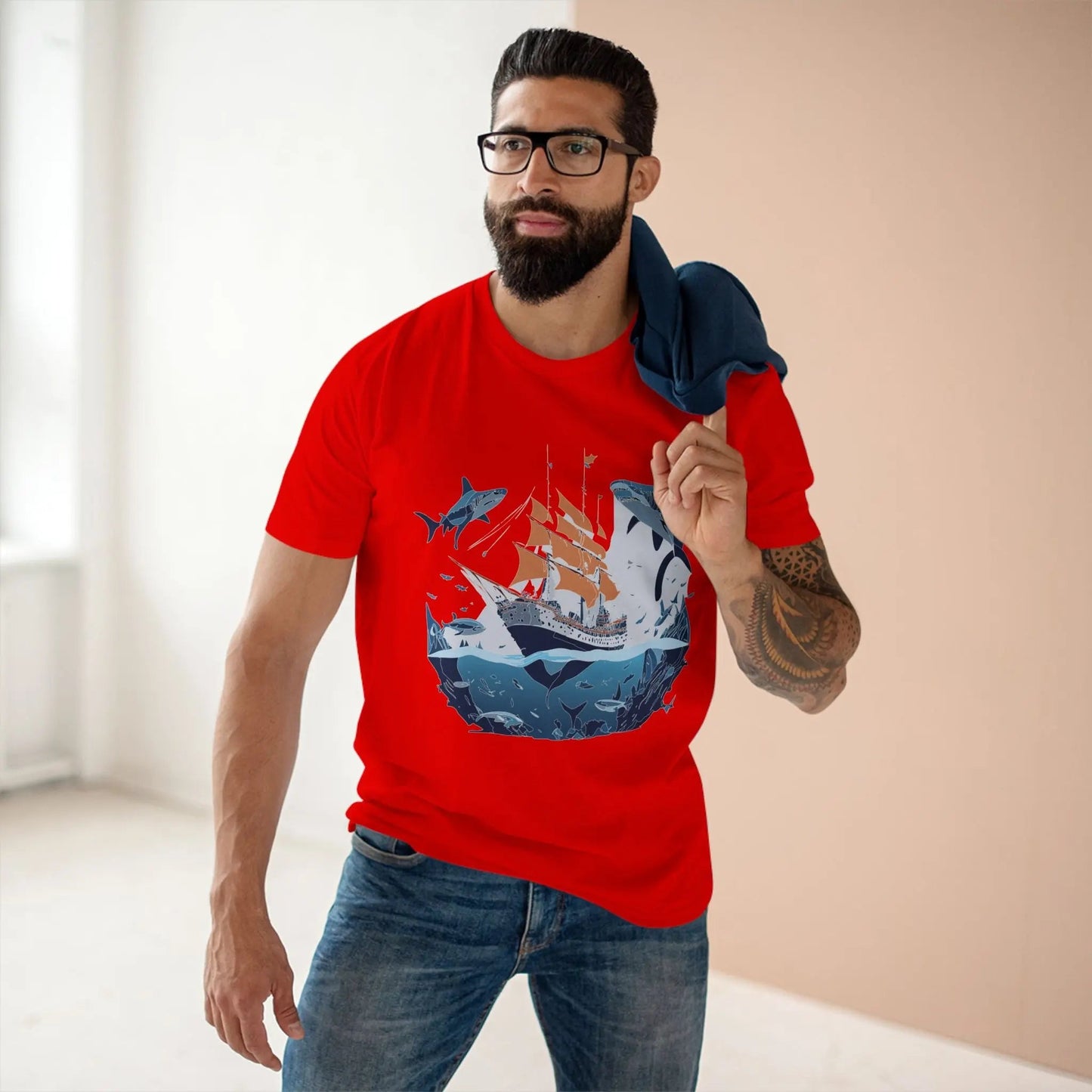 Ocean Coast Graphic Unisex 100 Cotton Staple Tee 33