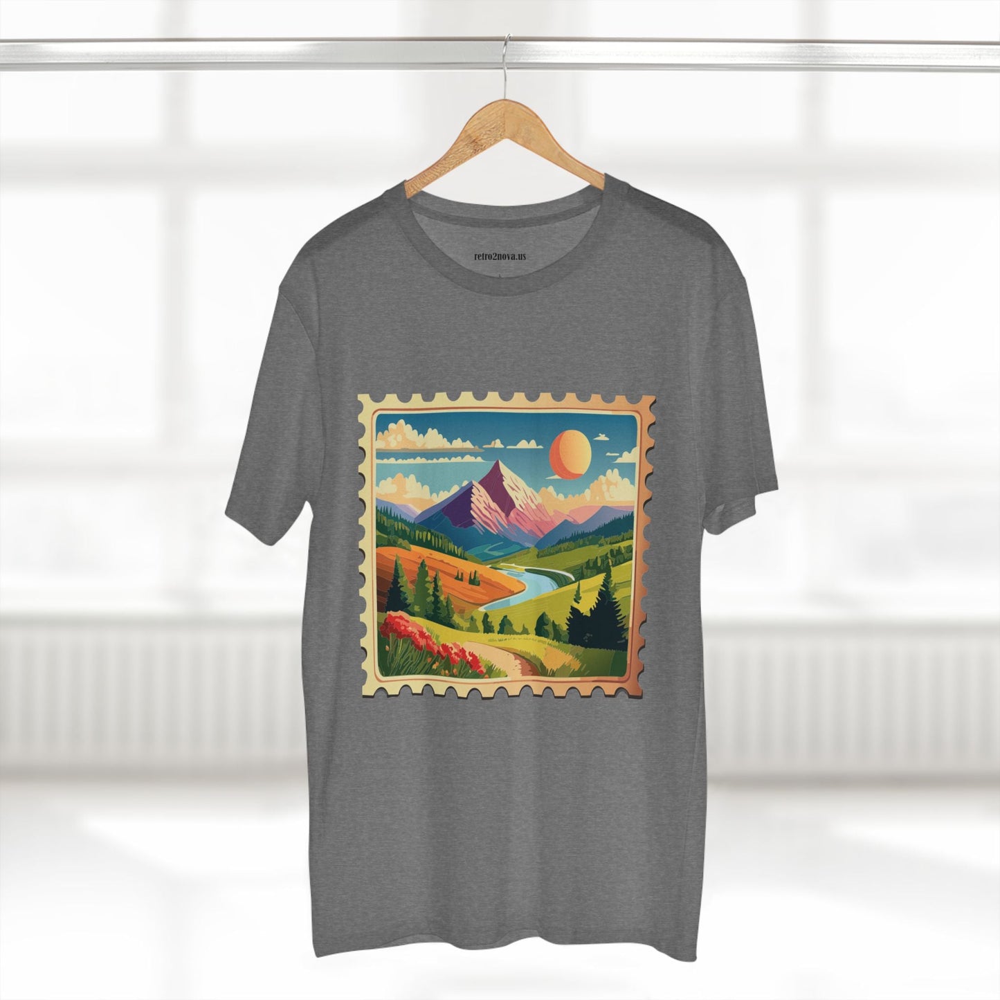Stamp Shirt Postage Stamp Shirt PS36 Unisex Premium Cotton Tee With Original Art Design Retro2Nova