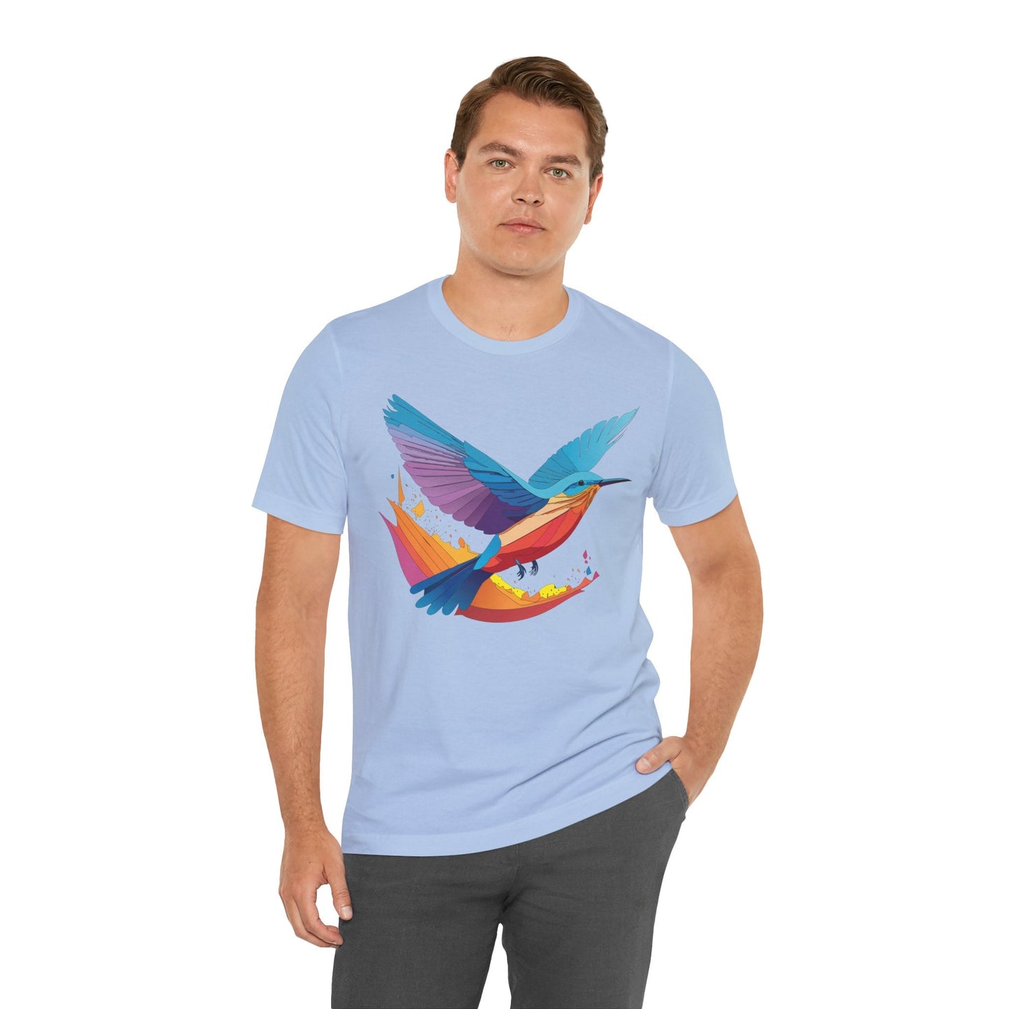 Unisex Animal Shirt Art Design Tee With Wild Animals Print Soft Comfortable Short Sleeve Tee