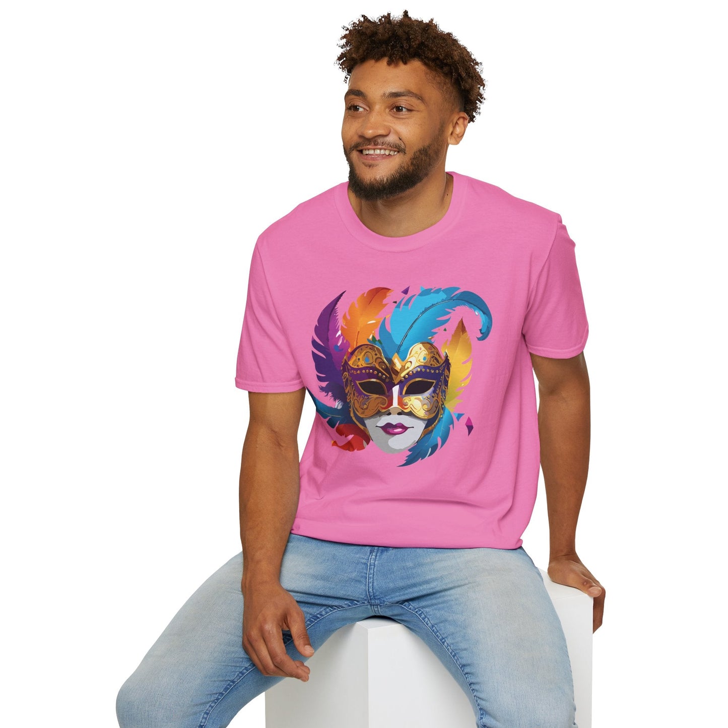 Mask Graphic Unisex Cotton Masquerade Design Artwork Tee 29