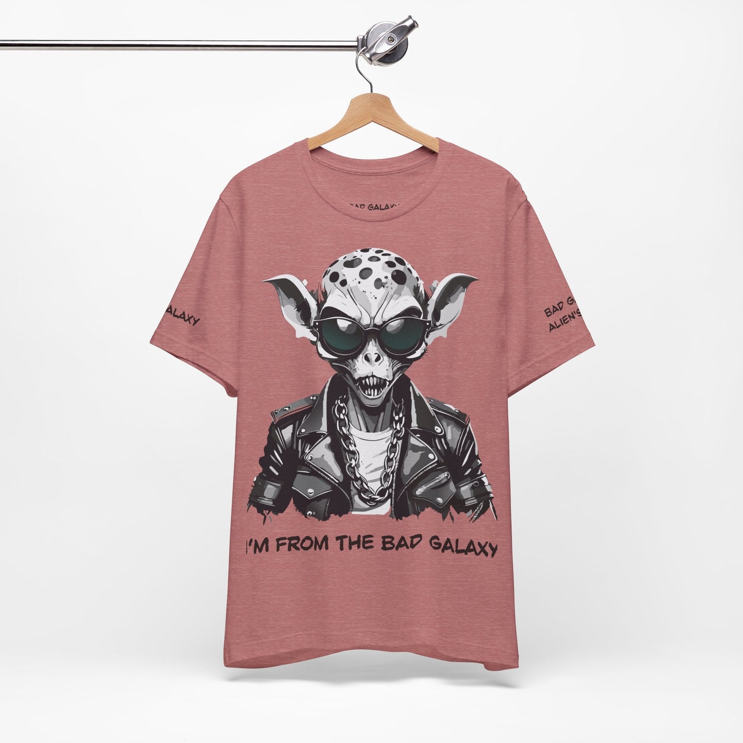 Alien Tee Shirt From Bad Galaxy 100 Percent Cotton Lightweight USA Printed Tee Eco Friendly Inks
