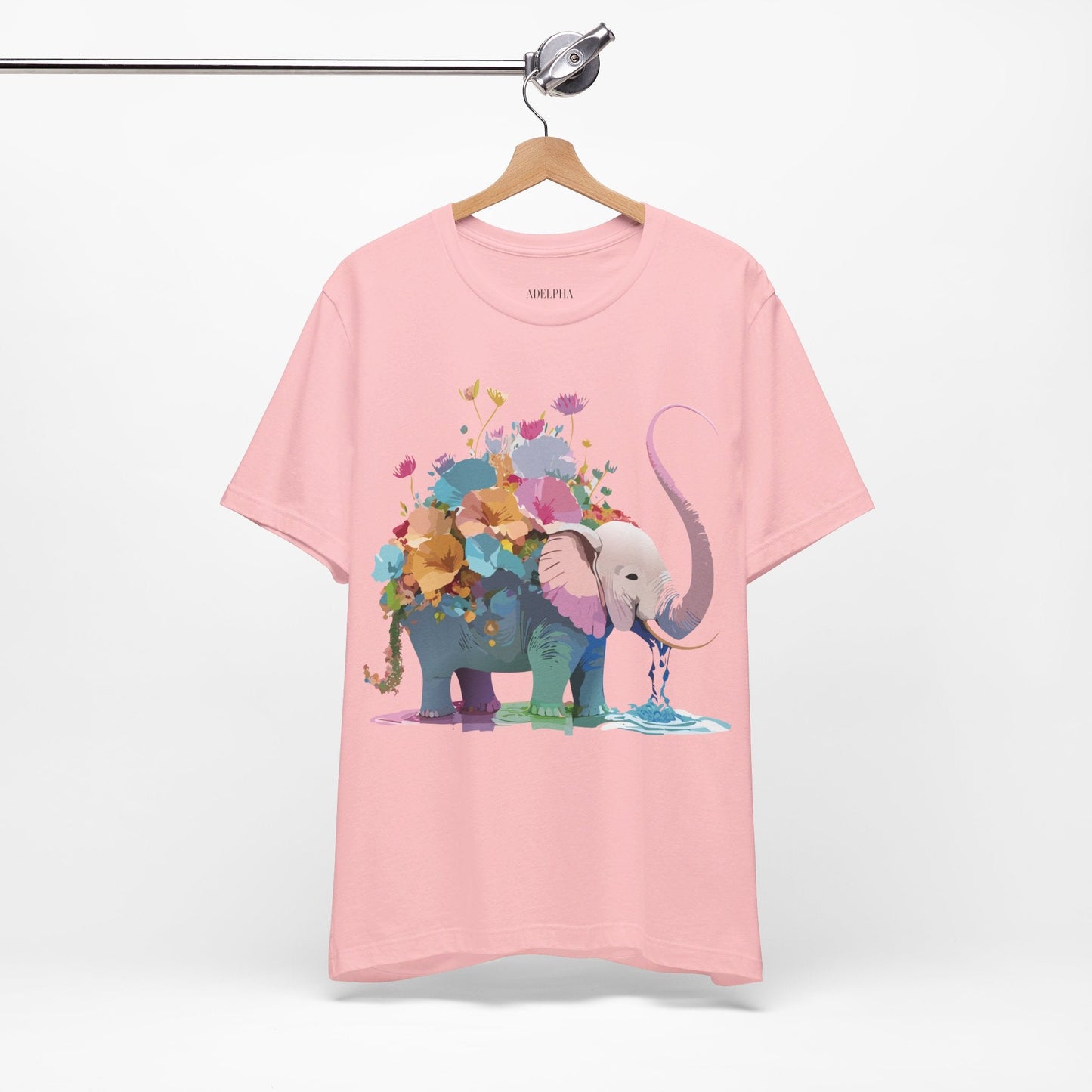 Adelpha Elephant Graphic Tee Unisex Short Sleeve Vintage Inspired Art Design Shirt