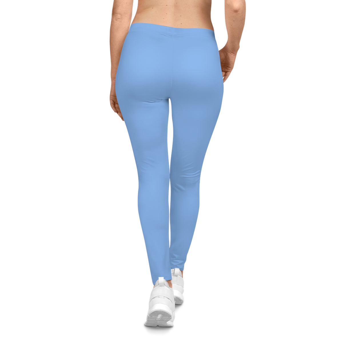 Miranda Blue Color Women's Poly-Span Casual Leggings XS-2XL