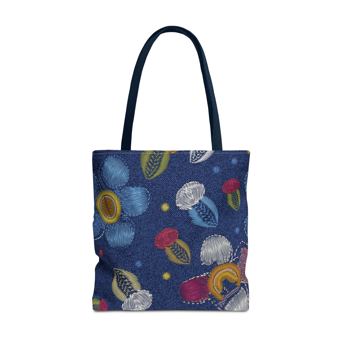 Denim Fabric Imitation Print Unisex Canvas Bag Poly Spun 3 Sizes Tote Bag 159