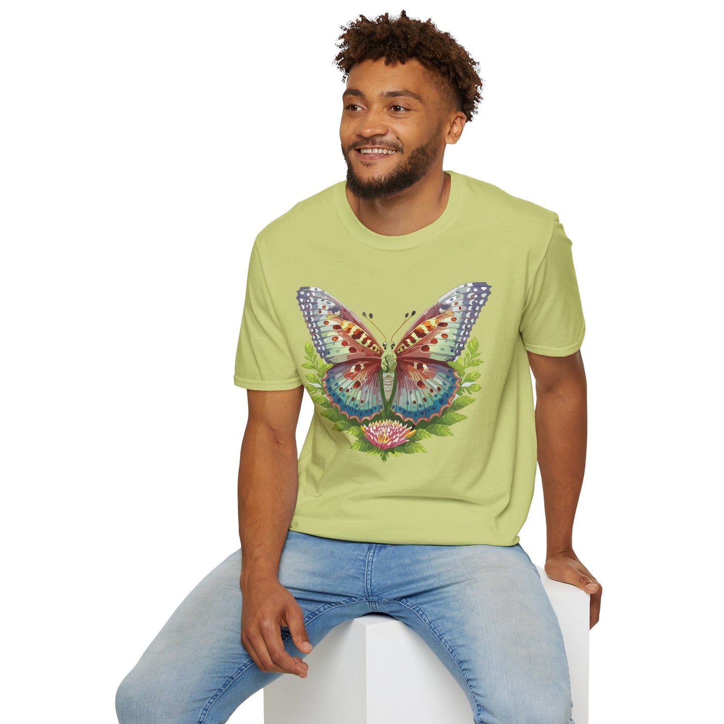 Butterfly Shirt Unisex T Shirt Gildan Softstyle 64000 Breathable Ring Spun Cotton Monarch Tee