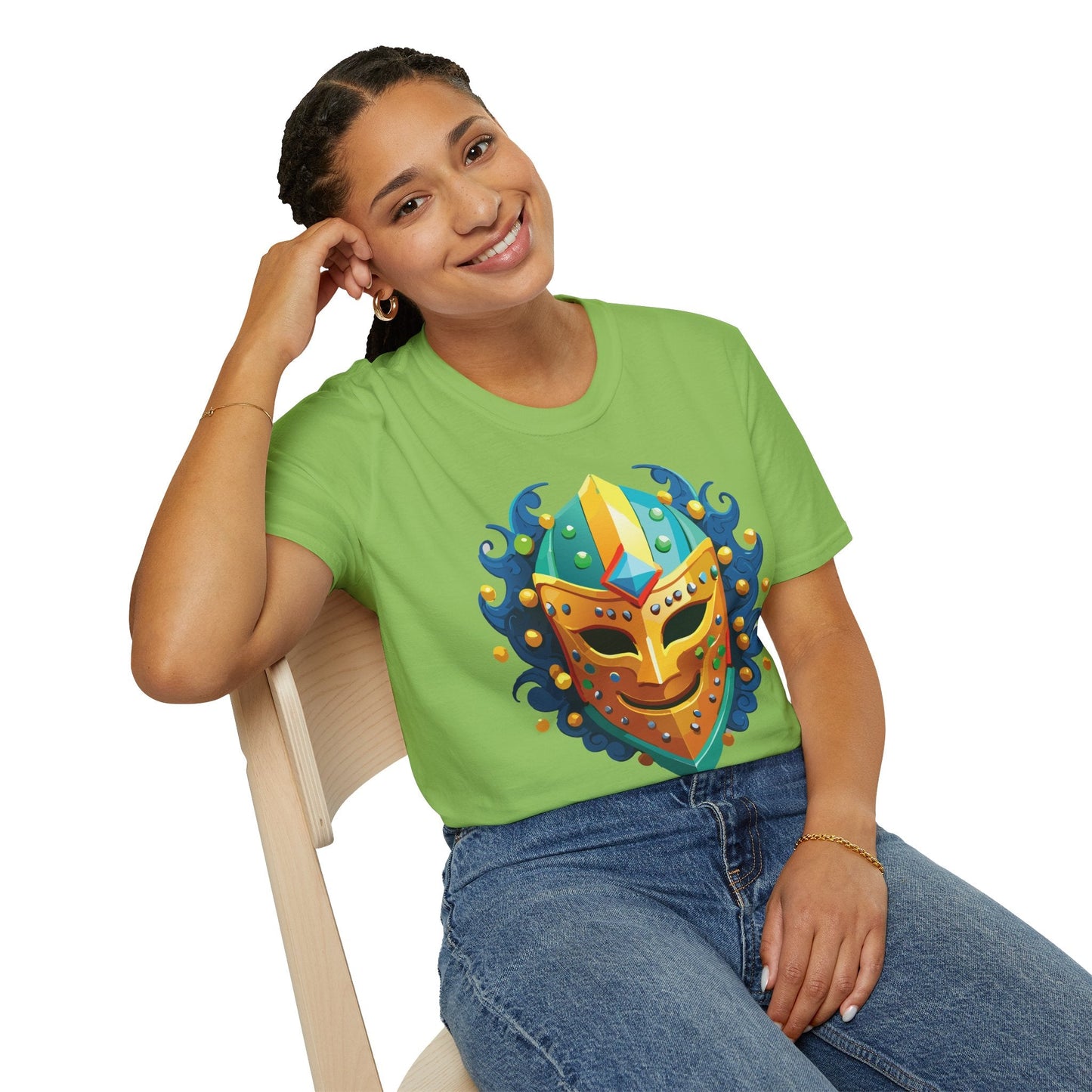 Unisex Mask Tee Shirt Gildan Softstyle 64000 100 Percent Ring Spun Cotton Comfort