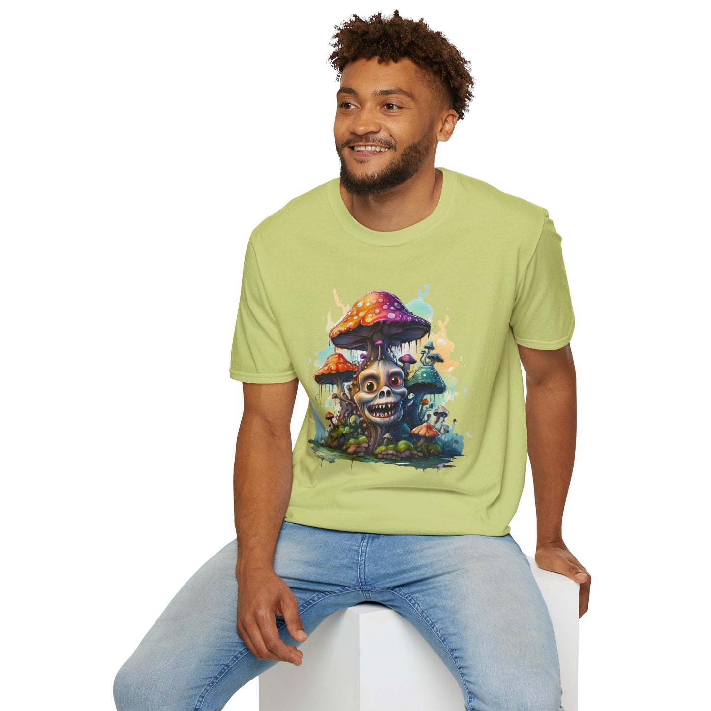 Mashroom Tee Shirt Unisex Graphic Mashroom Tee Fun Fungus Design Softstyle 64000