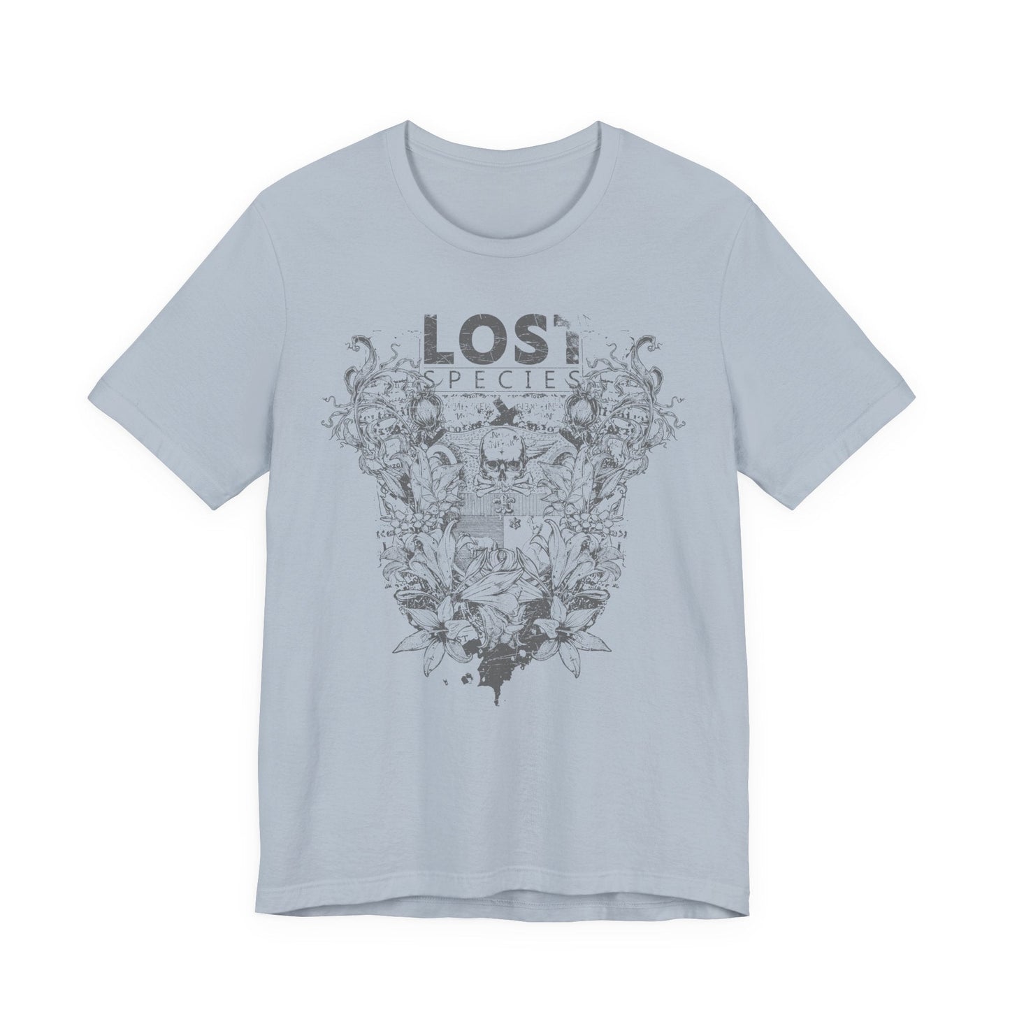 Lost Species Tee Floral Wildlife Illustration Rock Band T-Shirt A-7