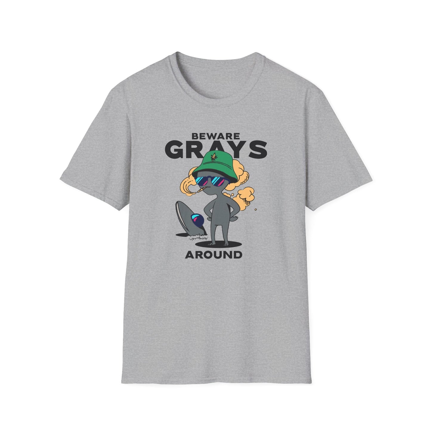 Funny Aliens UFO Graphic Unisex Cotton T-Shirt  18