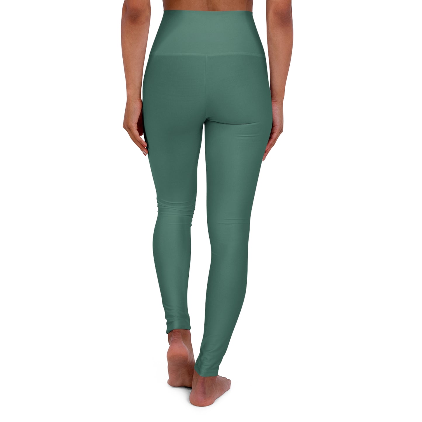 Deep Teal Color High-Waist Yoga Leggings Women's Seamless Poly-Span Stretchy Pants XS-2XL