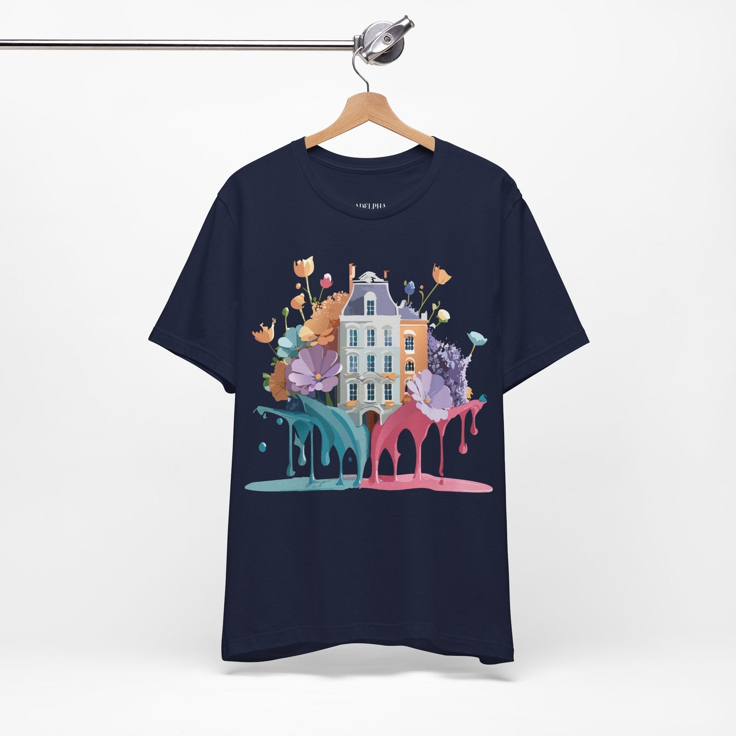 Adelpha Vintage Amsterdam Graphic Tee For Everyday Casual Wear Unisex Short Sleeve Shirt
