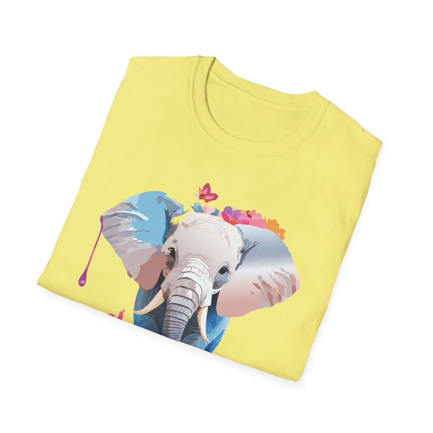 Elephant T Shirt Unisex Softstyle 64000 Graphic Elephant Illustration Animal Tee For Everyday Wear