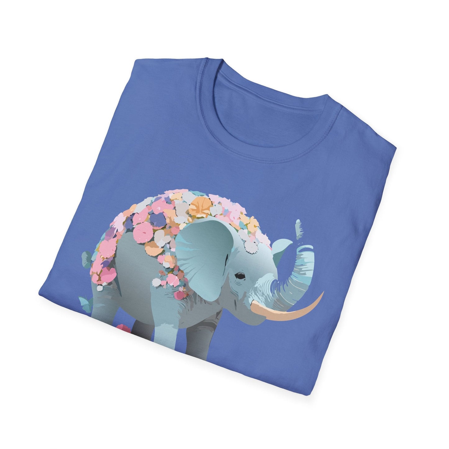 Elephant Graphic T Shirt Gildan Softstyle Unisex Cotton Tee With Elephant Print Design Artwork
