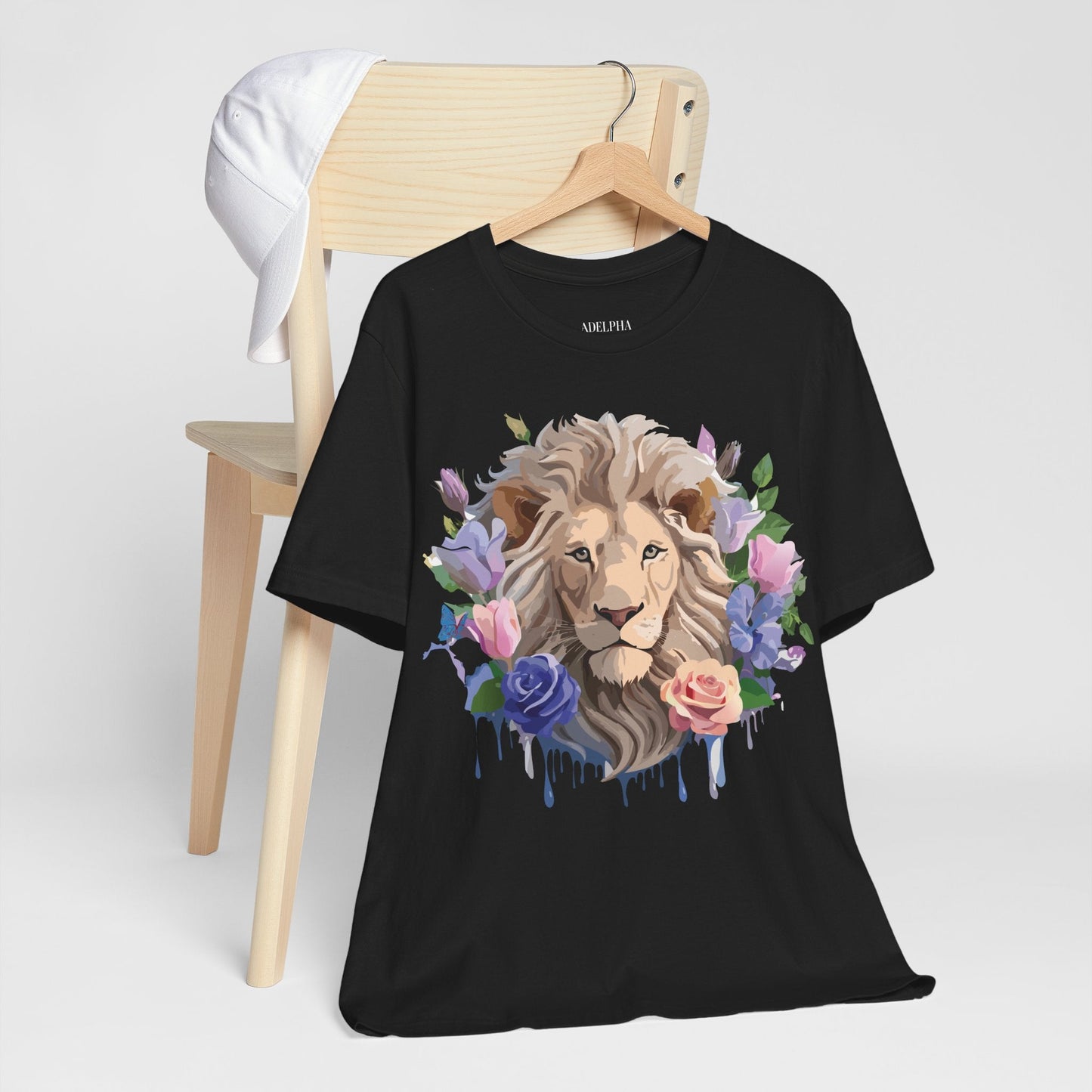 Lion Graphic Unisex 100 Cotton Vintage Animal Artwork Tee 4