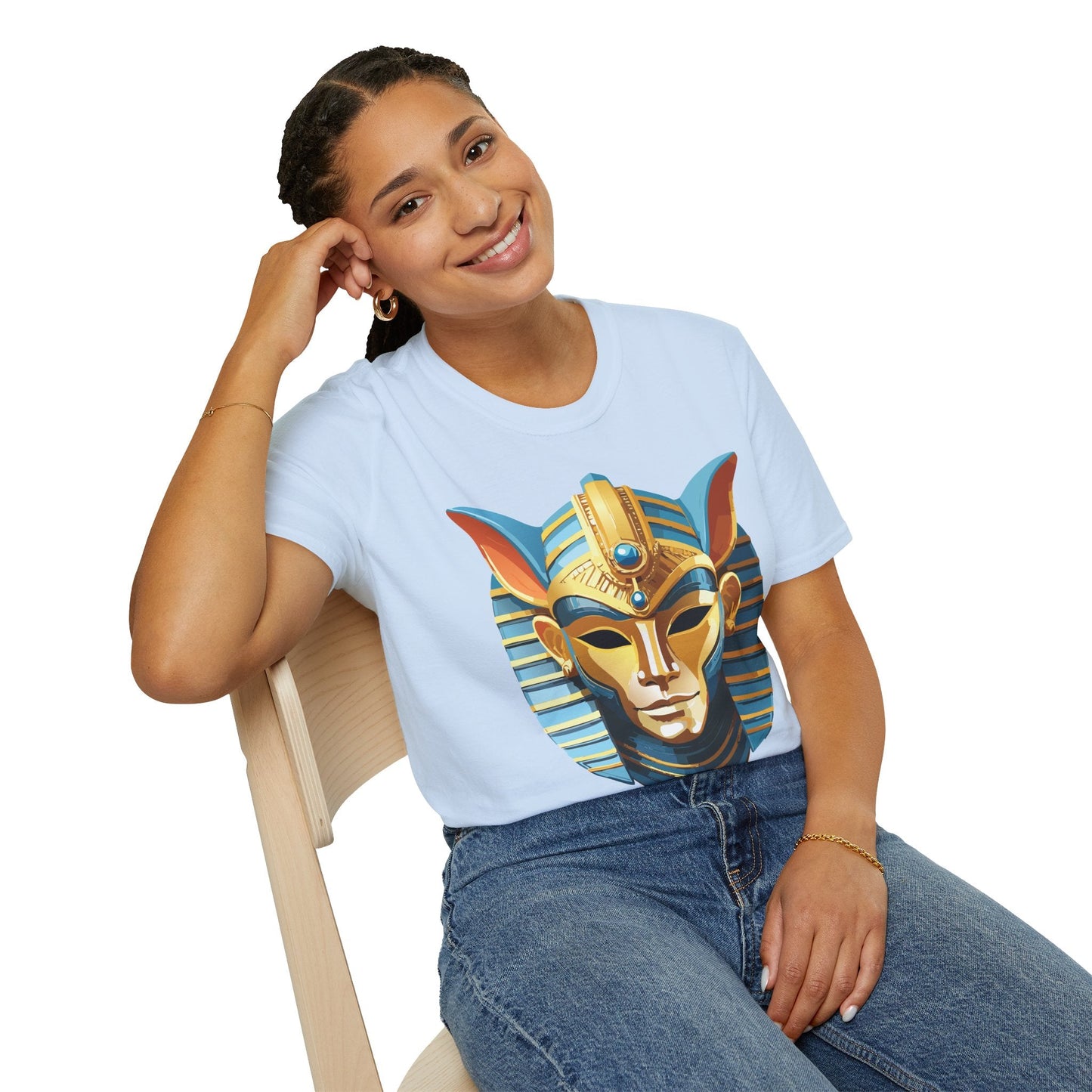 Mask Tee Shirt Unisex Softstyle Cotton Tee With Masquerade Art Design Gildan Softstyle