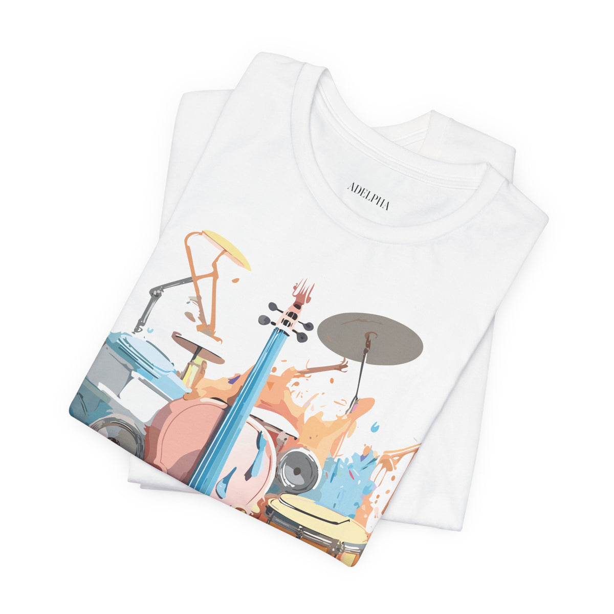 Music Graphic Unisex Cotton Bella+Canvas Tee with Art Design m117