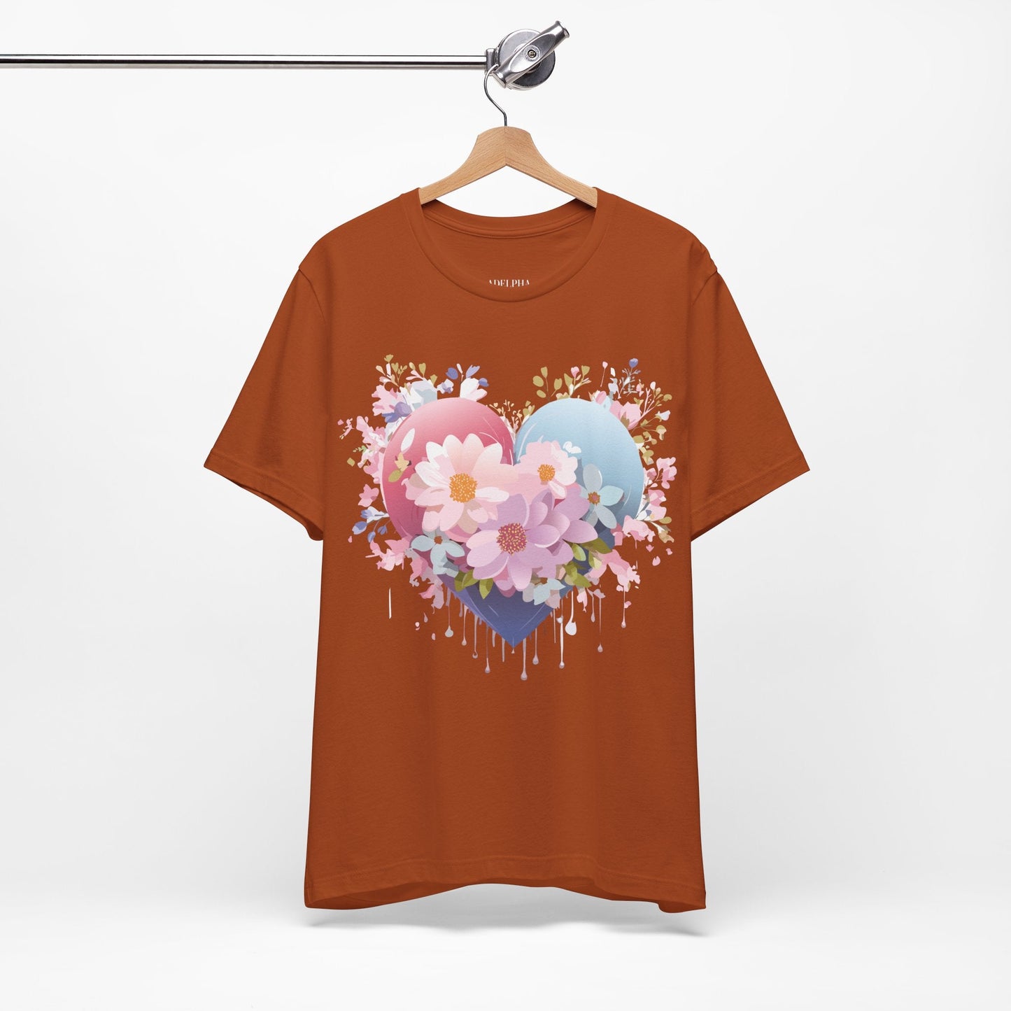 Valentine Graphic Tee Unisex Short Sleeve Vintage Inspired Artwork From Adelpha Premium Design