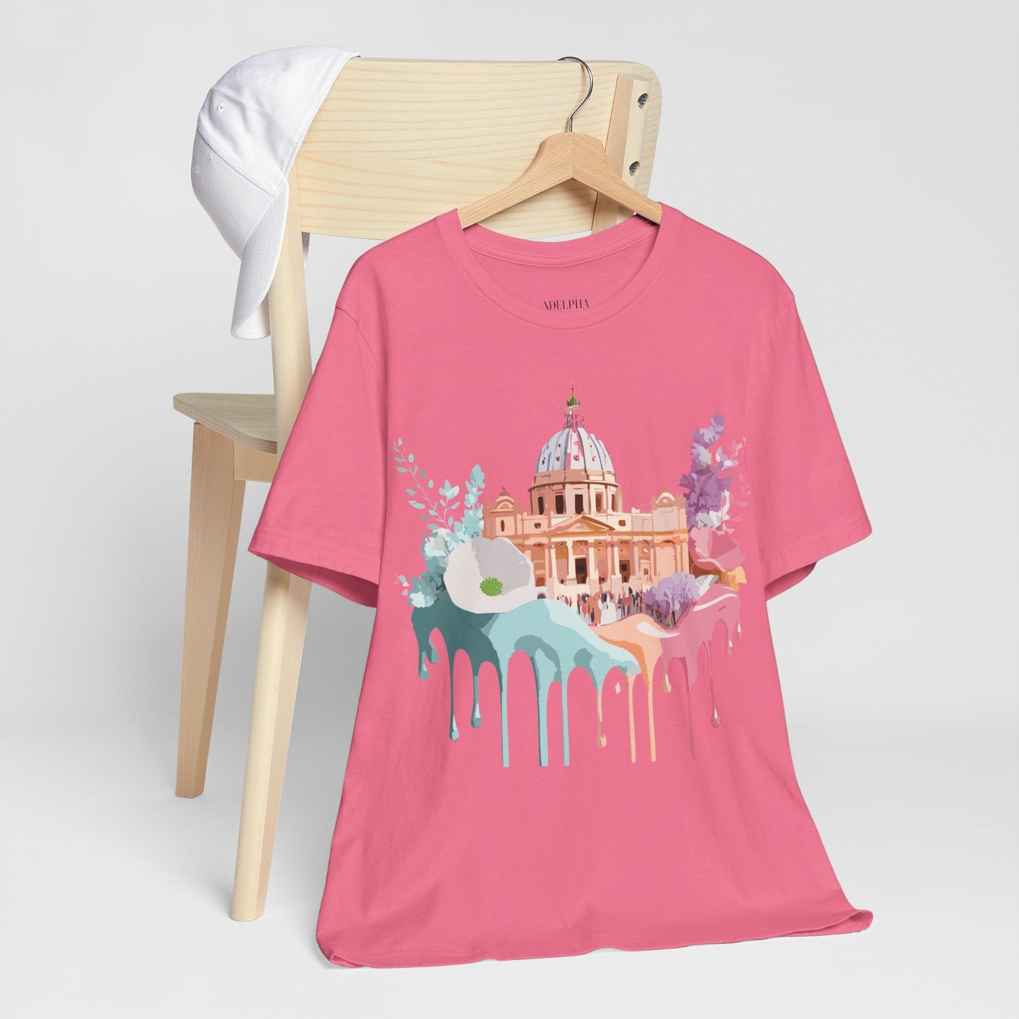 Adelpha Vintage Rome Tourist Shirt Graphic Tee Unisex Short Sleeve Art Design Artwork