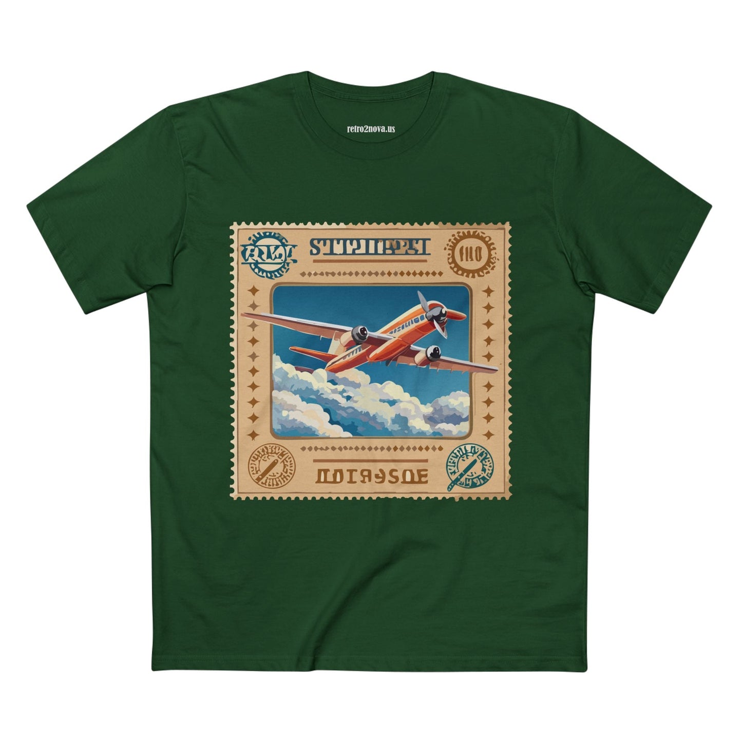 Stamp Shirt Postage Stamp Unisex Premium Cotton Tee With Original Art Design Retro2Nova PS41