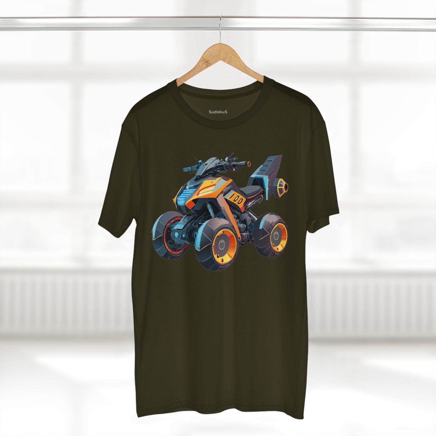 Moto Bike Graphic Unisex 100 Cotton Staple Tee 13