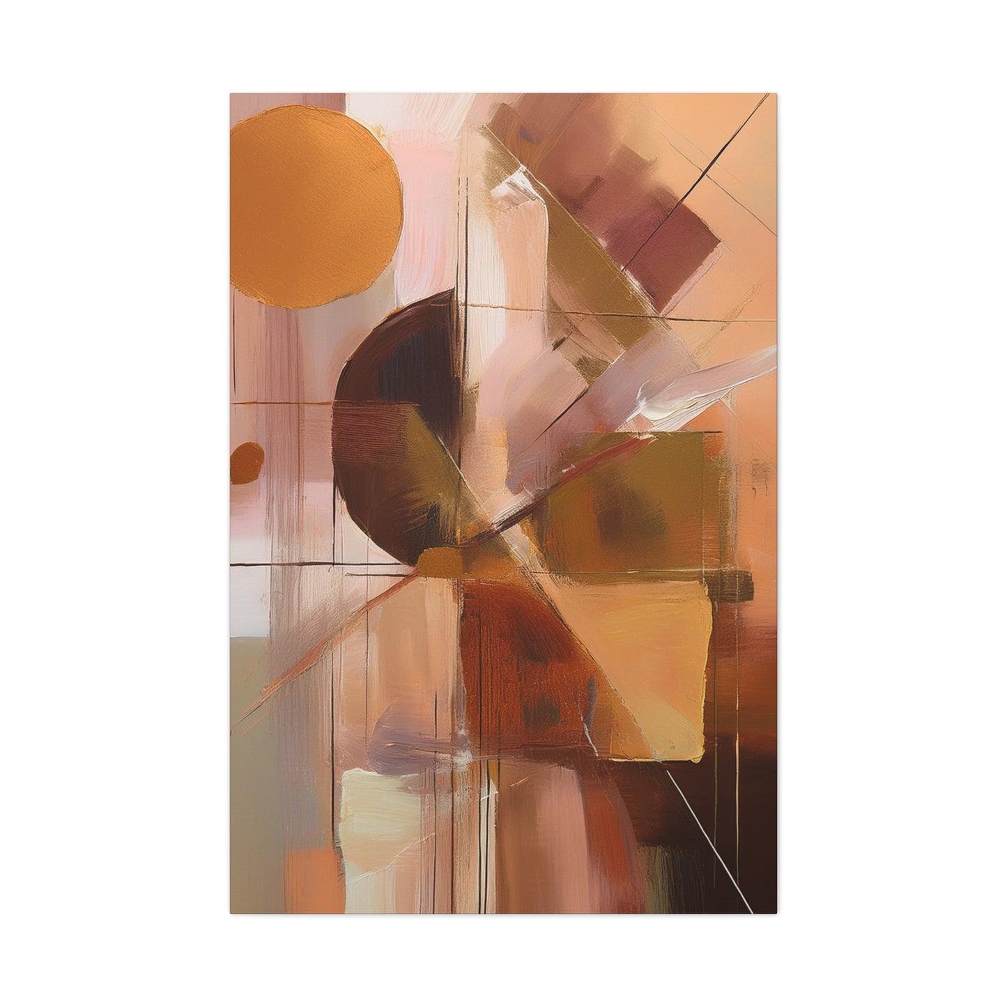 Abstract Geometric Painting Print Canvas 20x24,20x30,24x30 24x32,24x36,30x40 32x48,36x48,40x60 Pine-Wood Inner Frame ABS-50
