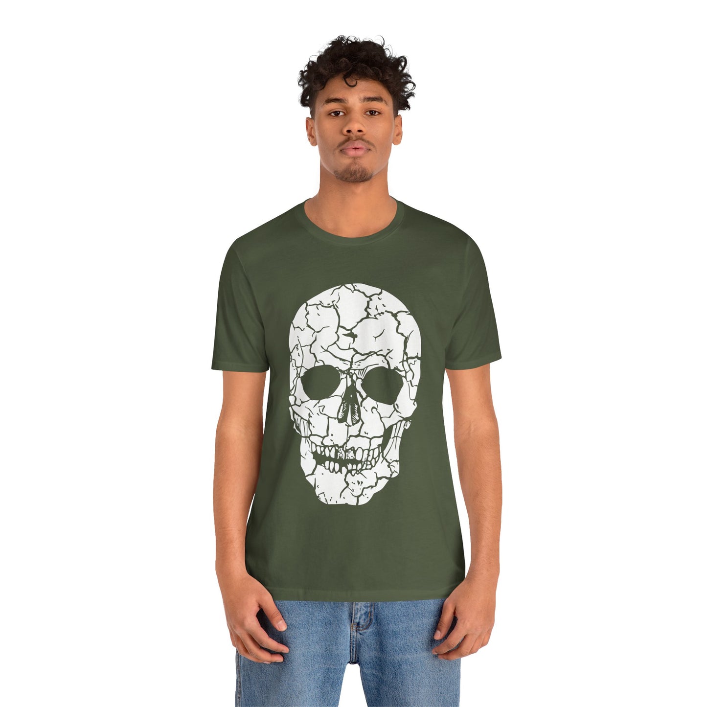 Unisex Cotton Tee Shirt with Skull