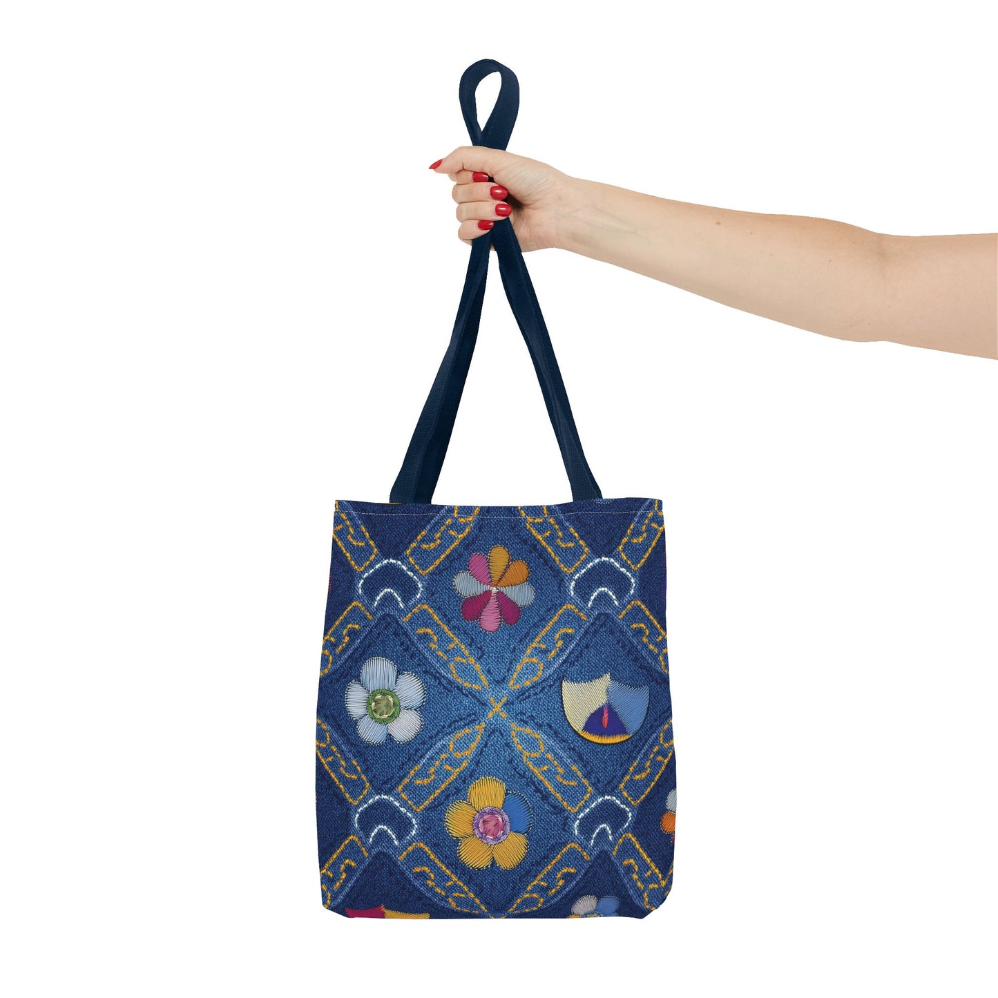 DENIM PRINT CANVAS BAG HIGH-QUALITY 100% SPUN POLYESTER 3 SIZES CANVAS BAG-171
