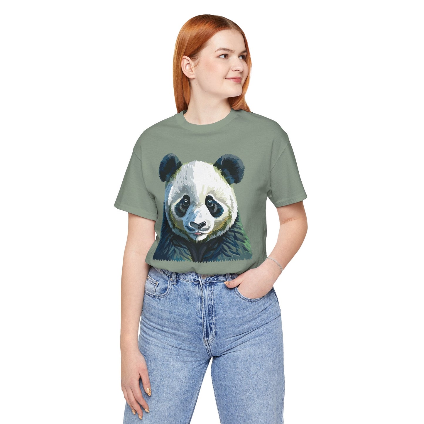Unisex Animal Graphic Tee Shirt With Wild Animals Art Design Gildan Softstyle 64000