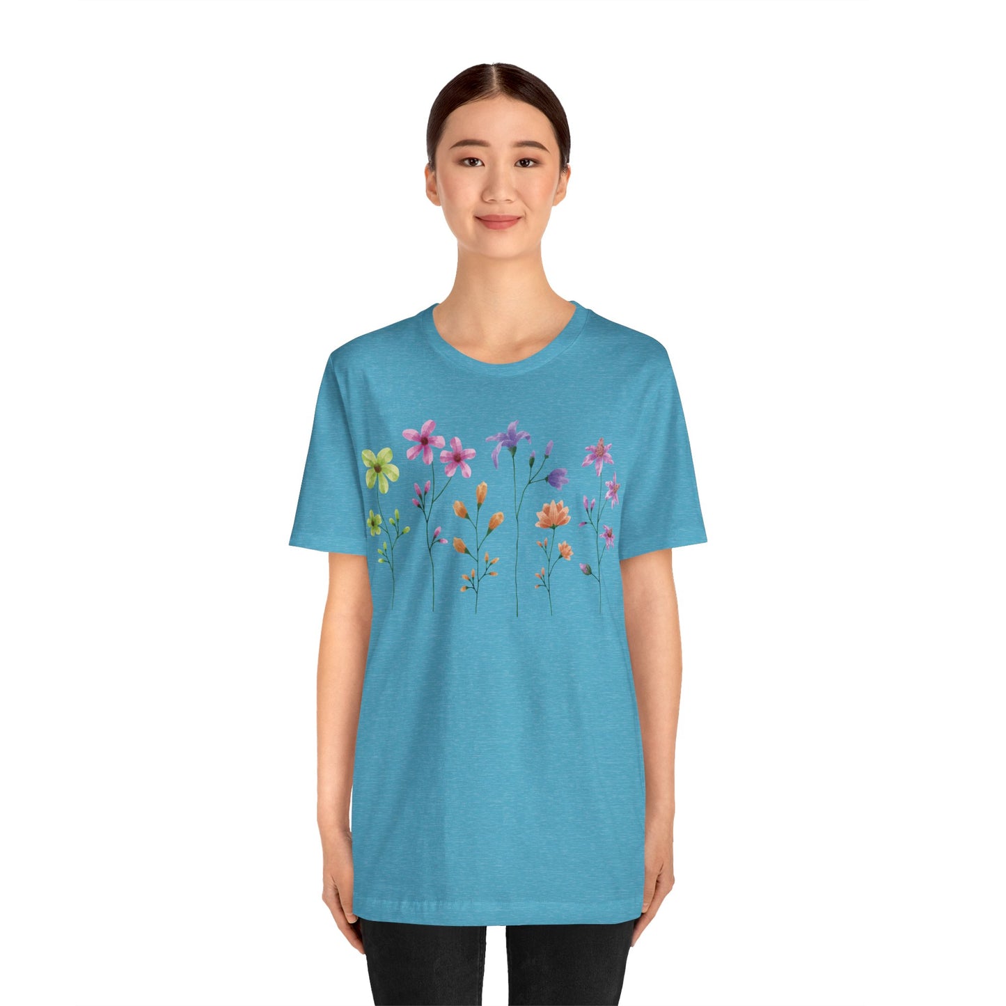 Camiseta de algodón con estampados florales