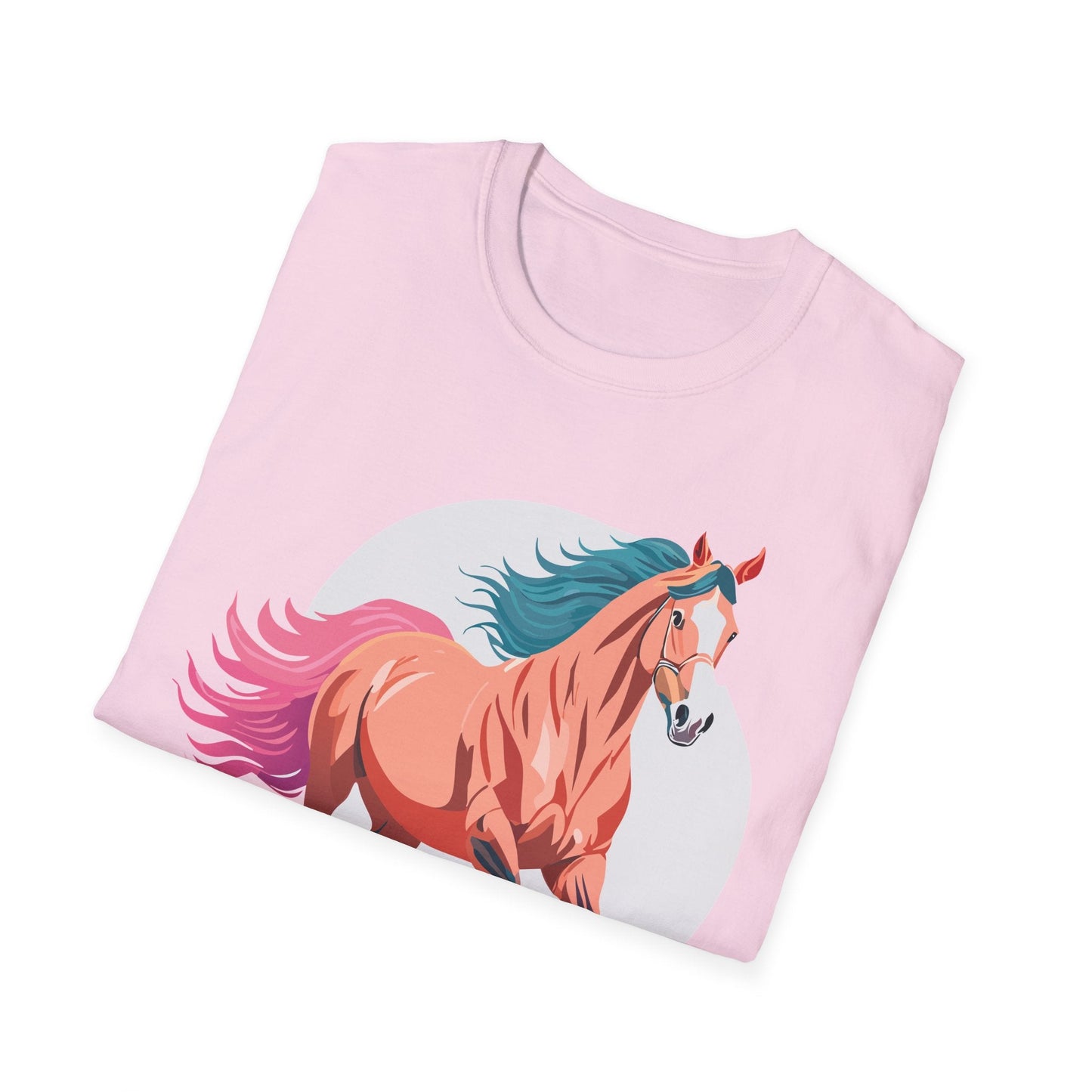 Unisex Horse Shirt Tee Gildan Softstyle 64000 Premium Ringspun Cotton