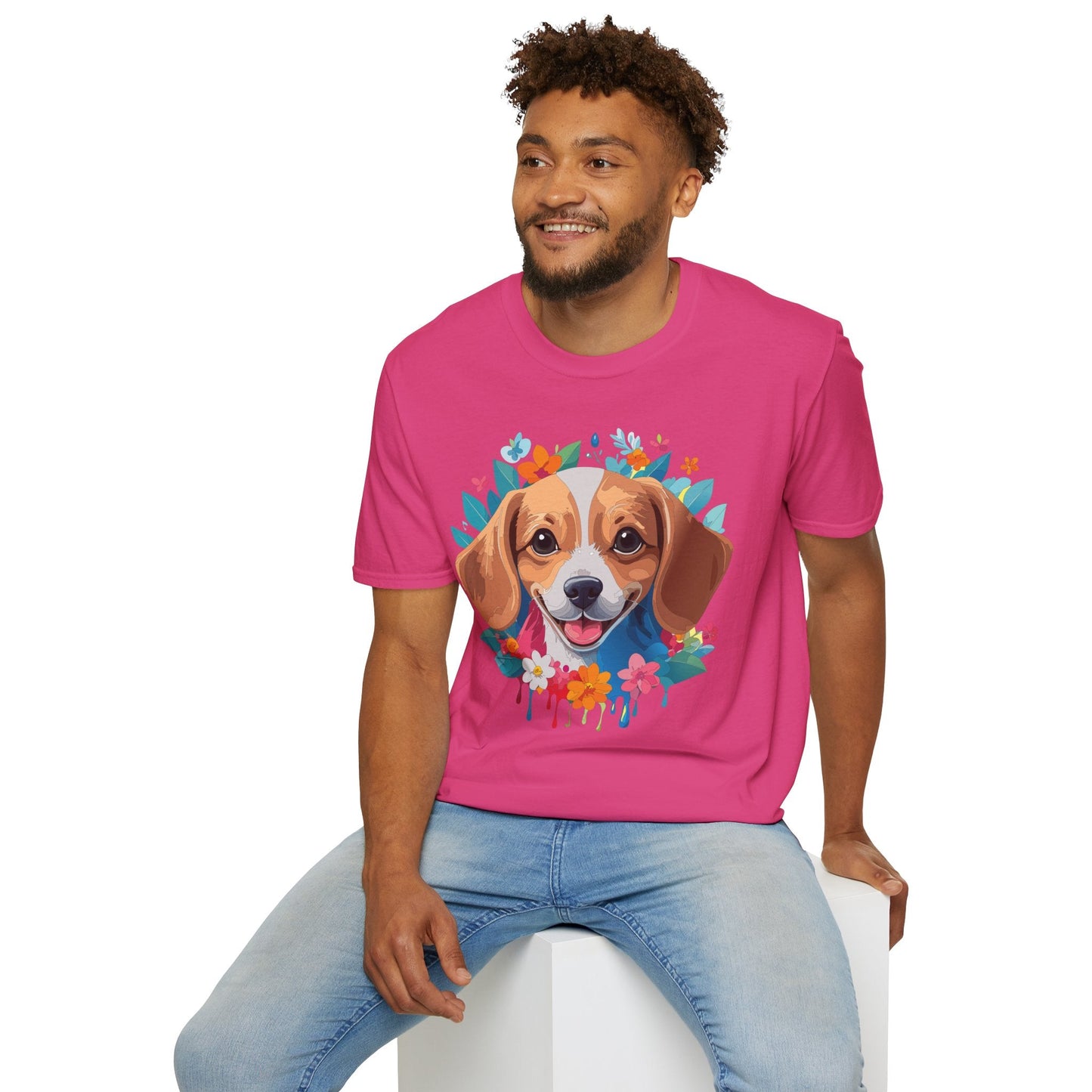 Unisex Dog Shirt Animal Tee Gildan Softstyle 64000 Cotton Tee