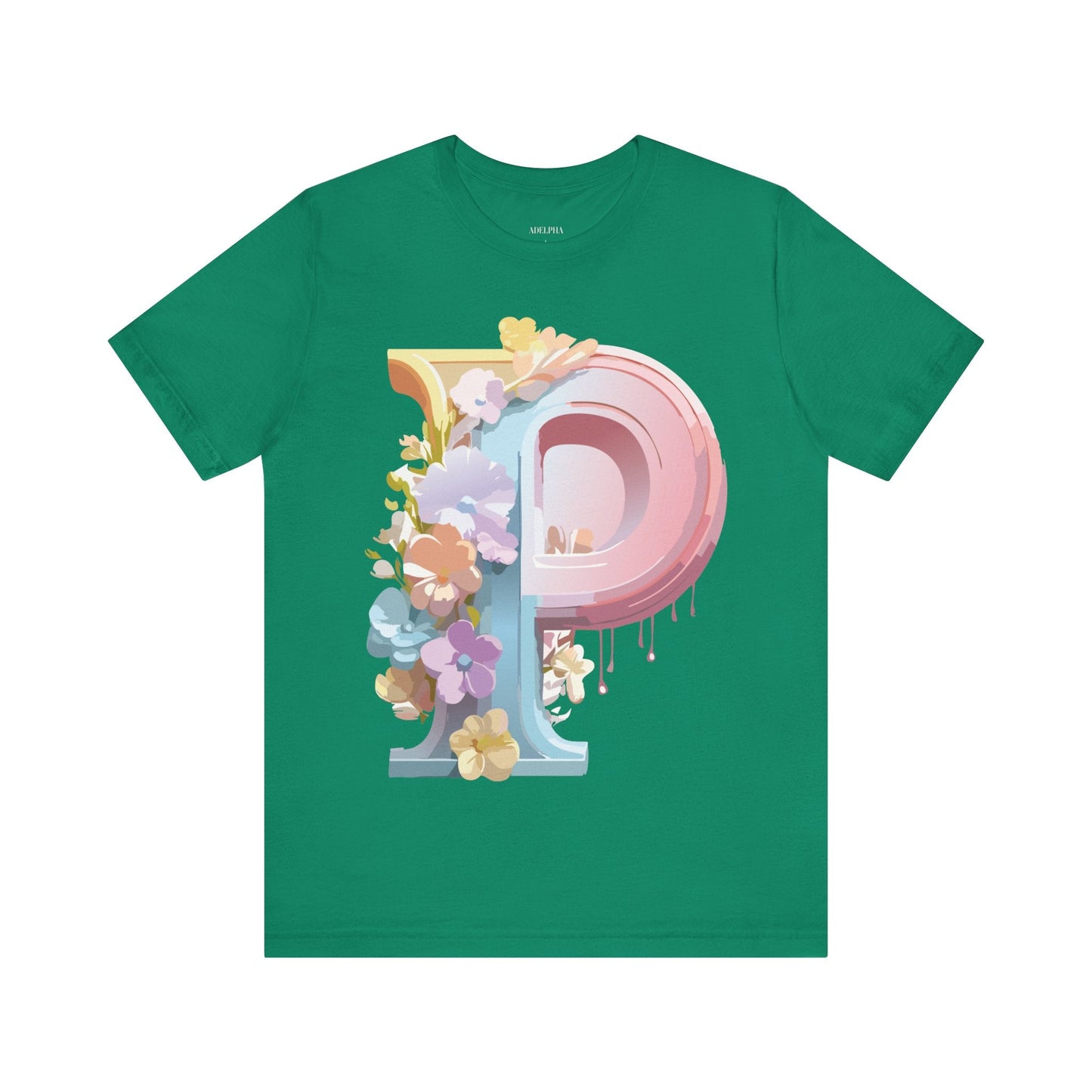 Letter P Shirt Graphic Tee Unisex Jersey Short Sleeve Adelpha Vintage Inspired Artwork