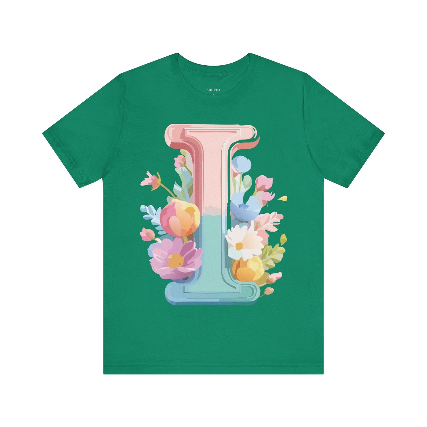 Letter I Shirt Graphic Tee Unisex Short Sleeve Adelpha Vintage Inspired Artwork Design