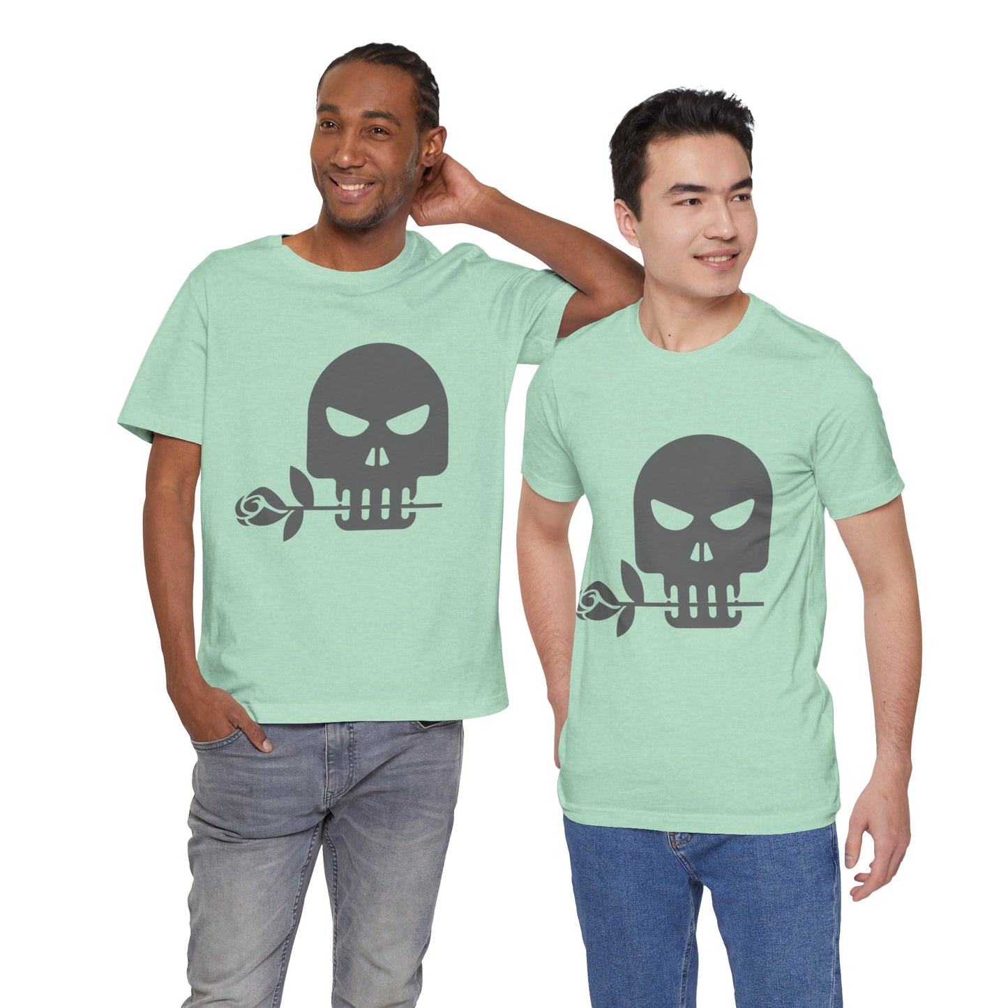 Unisex Cotton Tee Shirt with Skull