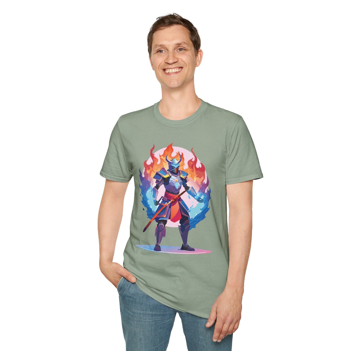 Samurai Shirt Unisex Gildan Softstyle 64000 Tee 100 Percent Cotton Comfortable Tee