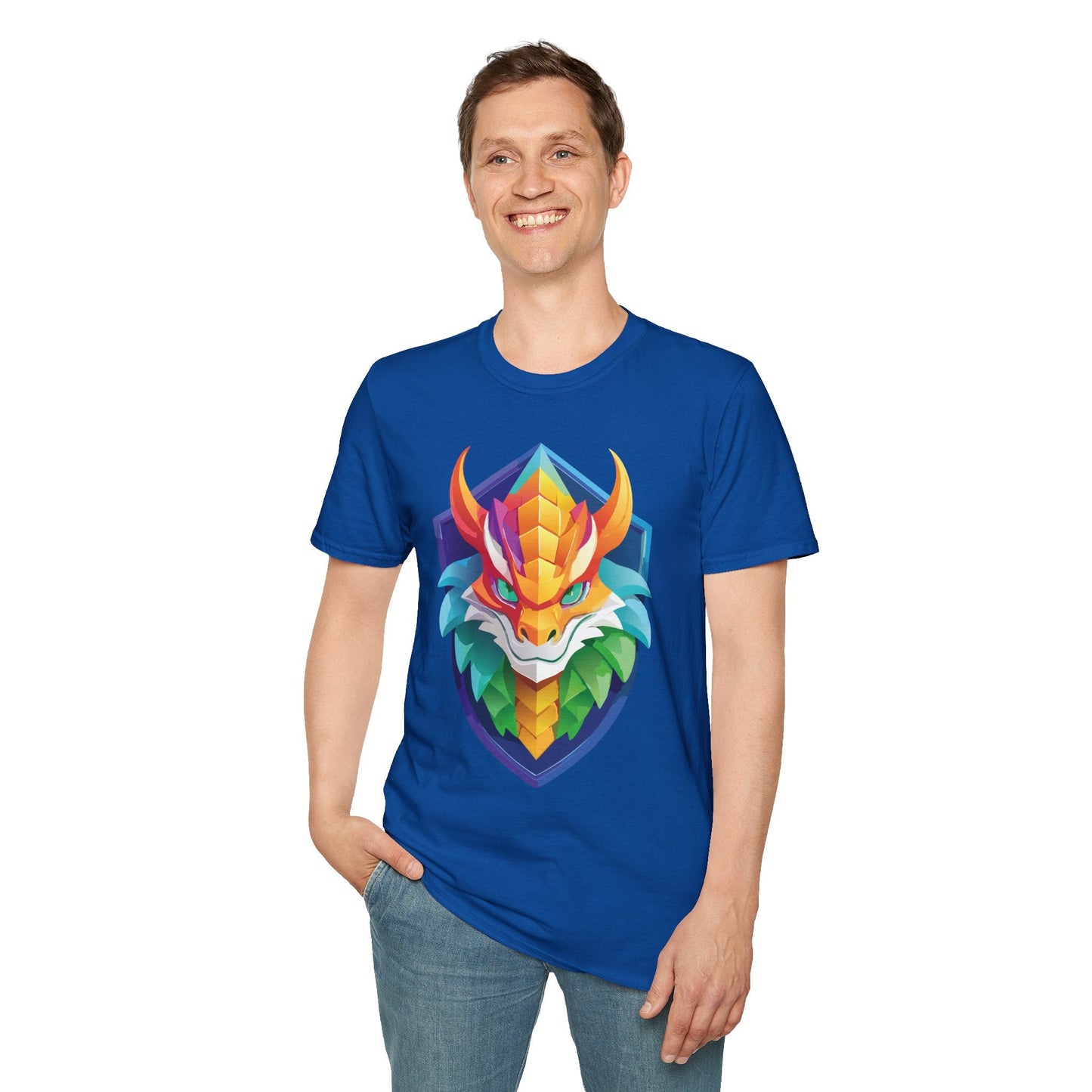 Dragon Graphic Unisex Cotton Softstyle Art Design Tee With Animals 6