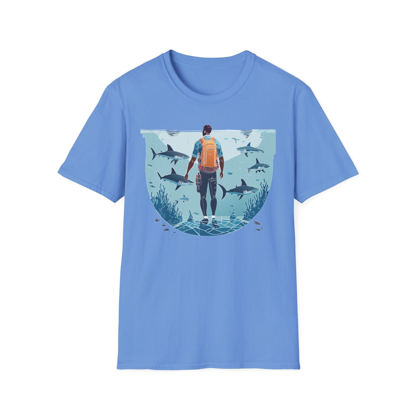 Ocean Tee Shirt Unisex Softstyle T Shirt With Ocean Art Design U Boat Theme Graphic Artwork Edition