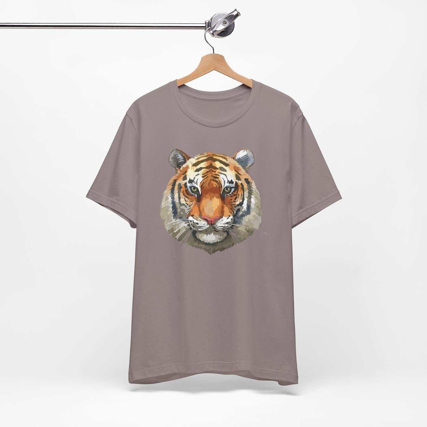 Wild Tiger Face Graphic T-Shirt Unisex Cotton Animal Design Wildlife Tee 1