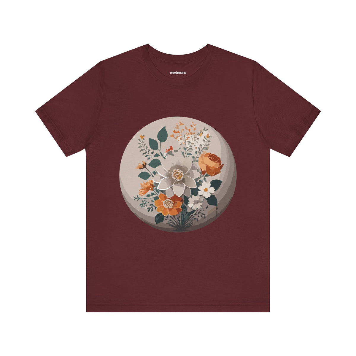 Floral Graphic Unisex Cotton Bella+Canvas Tee with Flowers Design ab11