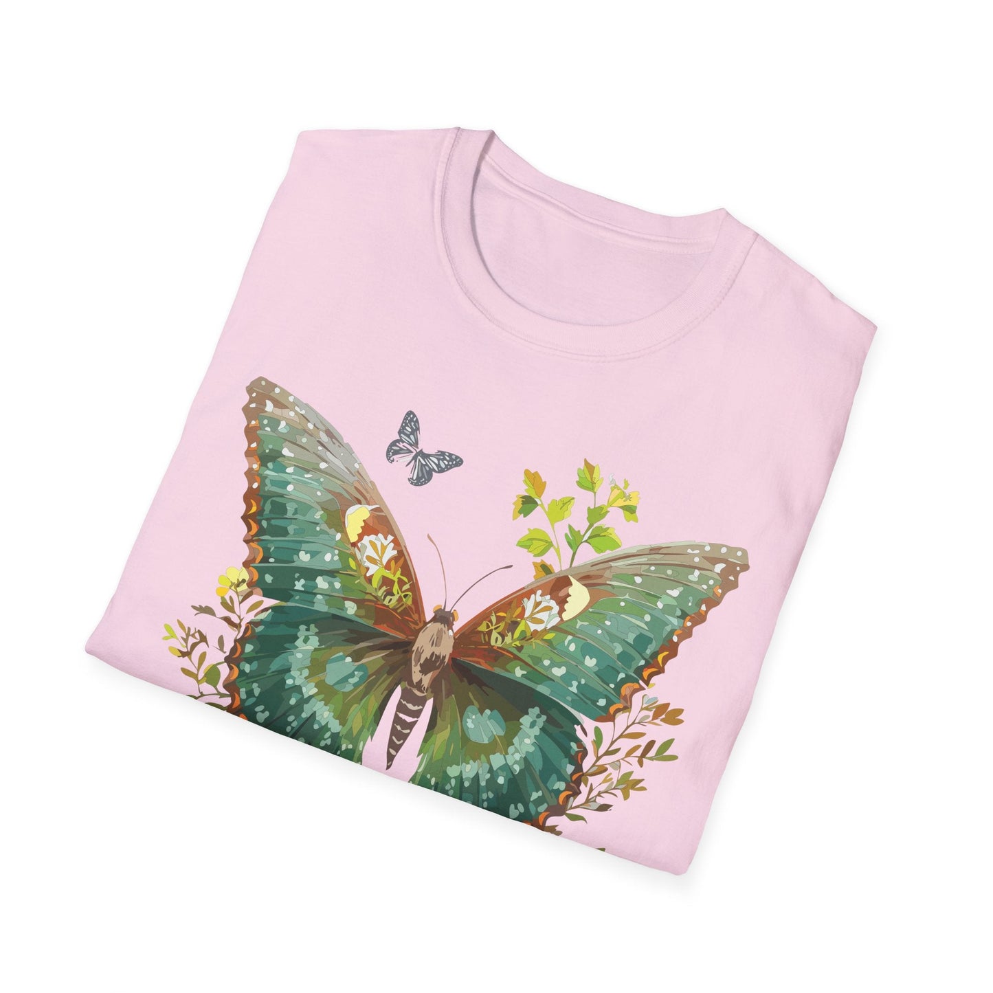 Butterfly Shirt Unisex T Shirt Monarch Print Gildan Softstyle 64000 Comfortable Everyday Wear