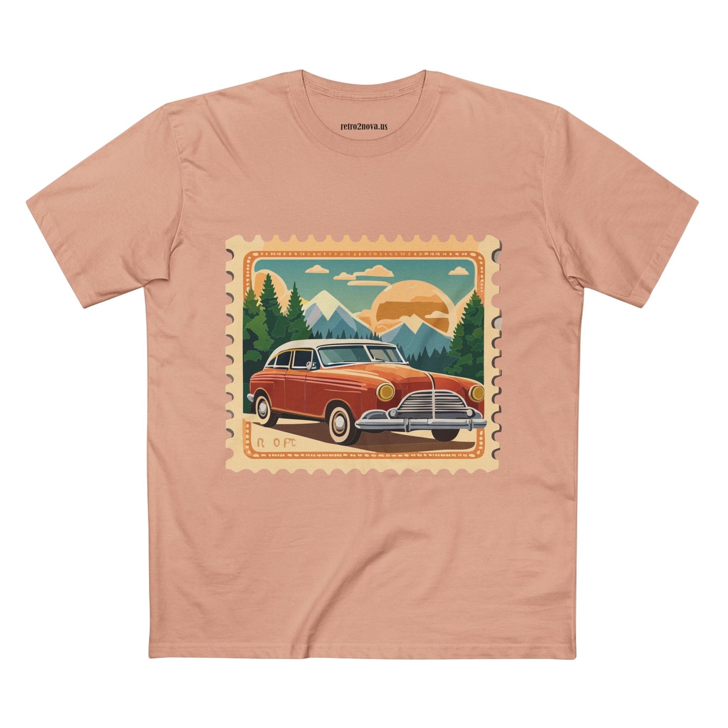 Postage Stamp Shirt Unisex Tee PS 28 Premium Cotton Original Art Design From Retro2Nova Collection