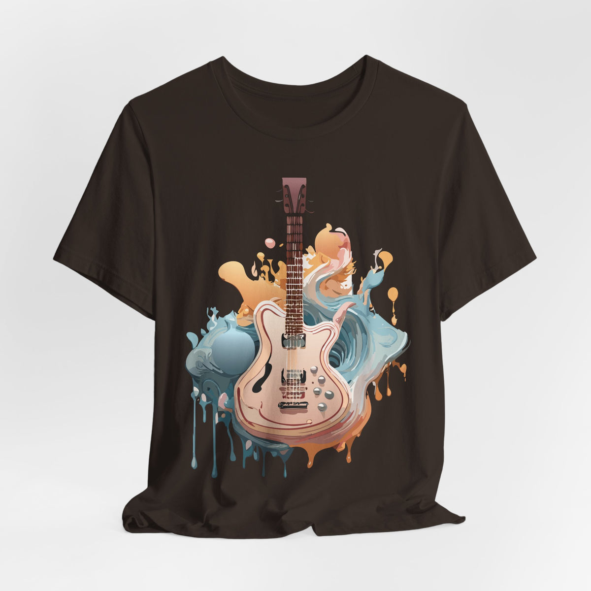 Music Graphic Unisex Cotton Bella+Canvas Tee with Art Design n172