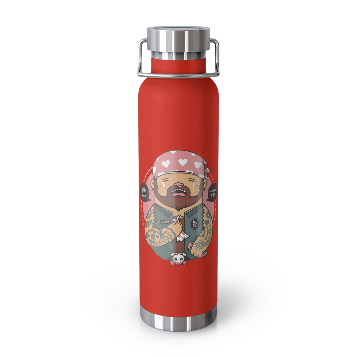 22oz Copper Insulated Water Bottle with Cartoon Design - CV83