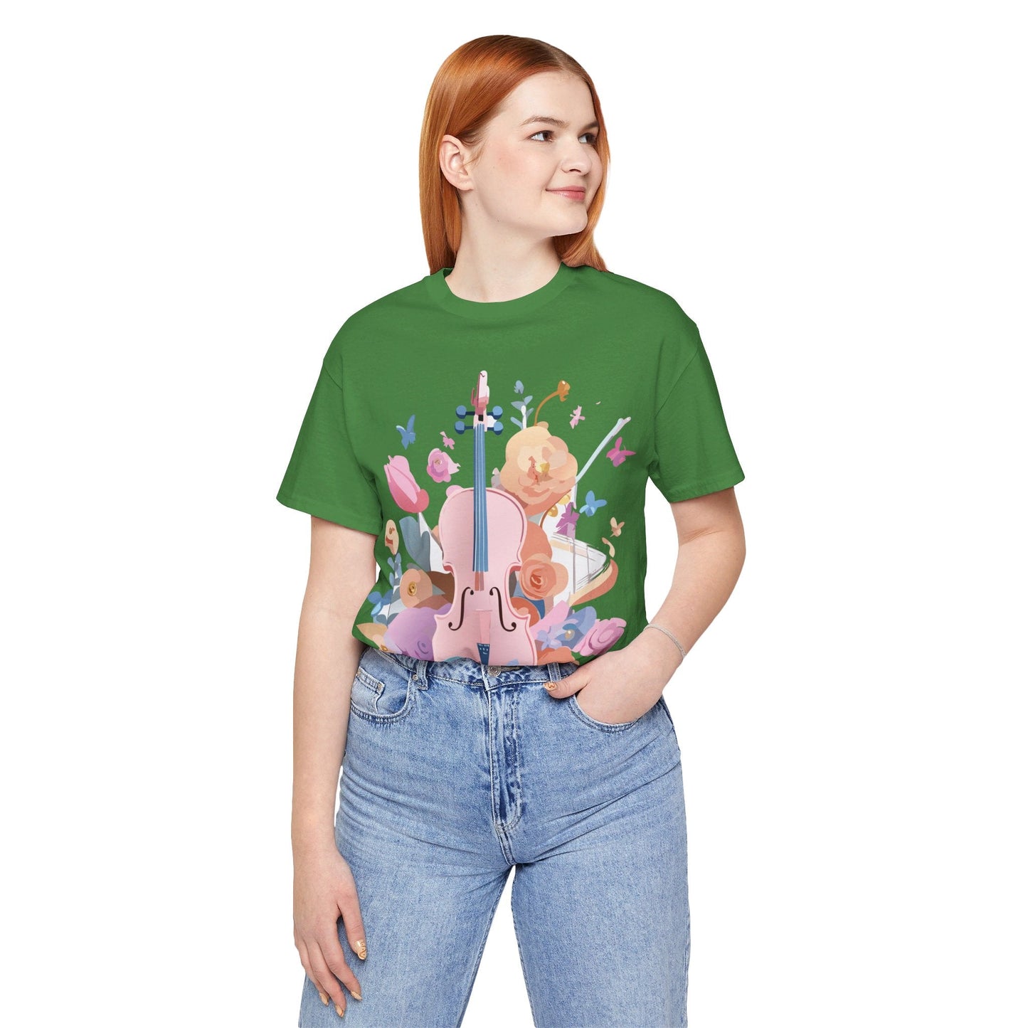 Music Graphic Unisex 100 Cotton Vintage Art with Musical Elements Tee 9