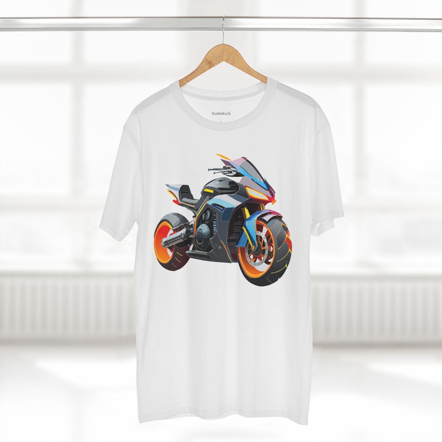 Moto Bike Graphic Unisex 100 Cotton Staple Tee 19